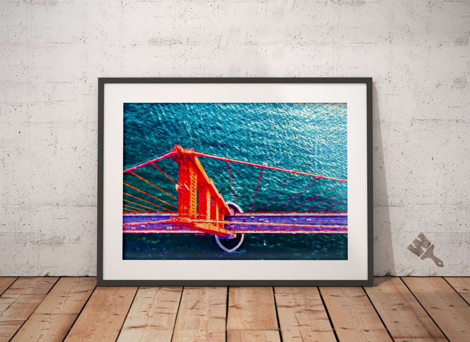 Golden Gate Bridge From Above Painting Print
