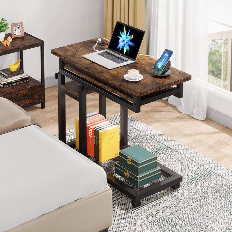 Granton Height Adjustable Desk with Outlets