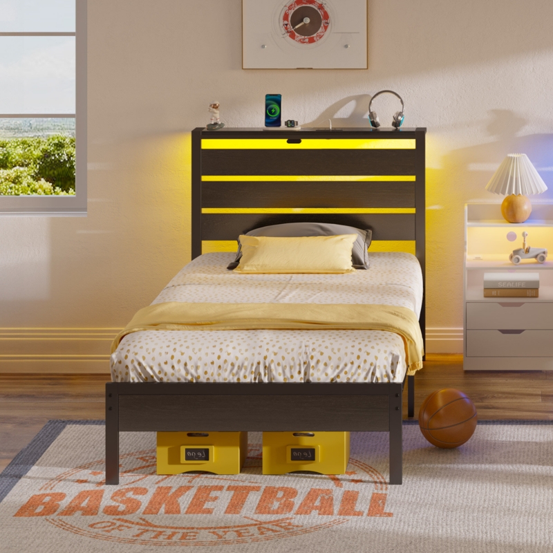 Hana Metal Slat Storage Bed