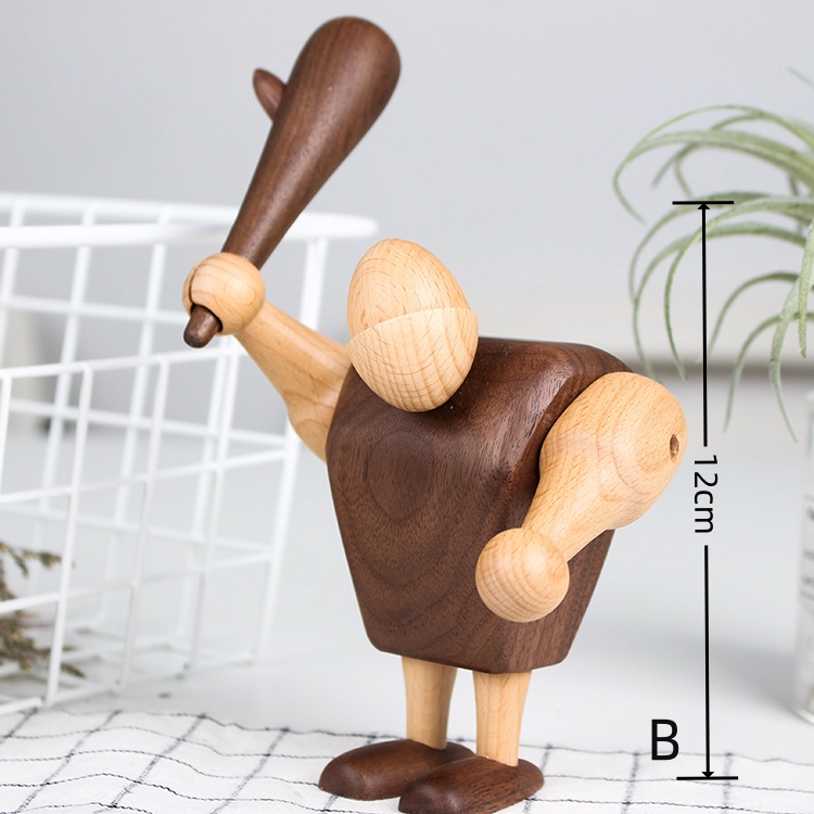Handmade Primitive mammoth Wooden Figurines, Man B