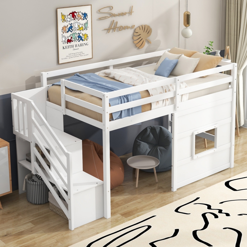 Hanzelin Kids Twin Loft Bed