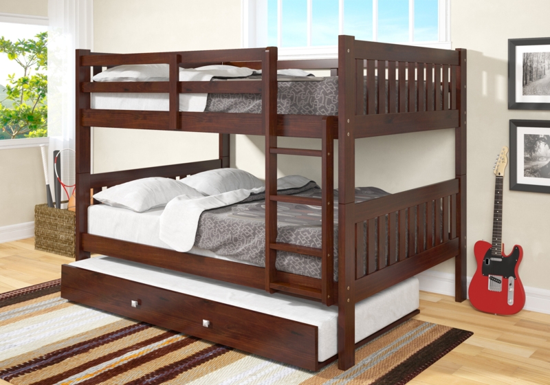 Hargrave Full over Full Bunk Bed with Trundle