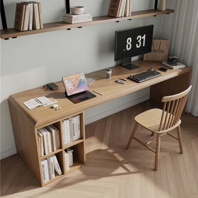 Hokku Designs Jarmil Office Set Wood in Brown / Green | Wayfair