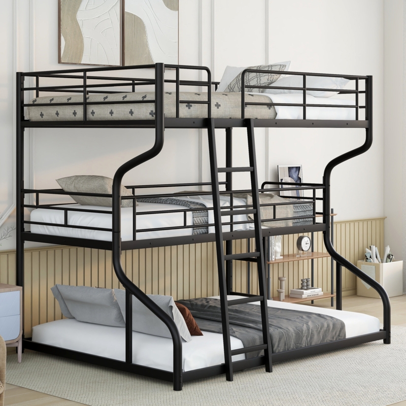 Hollen Kids Extra Long Full Over Extra Long Twin Over Queen Bunk Bed