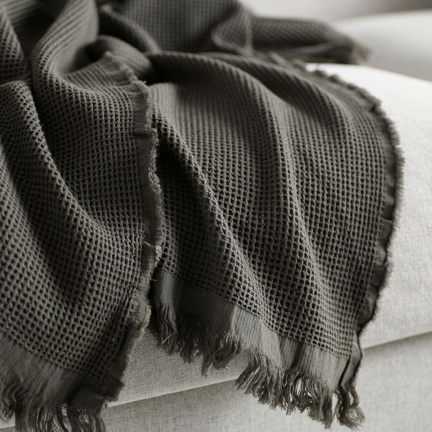 IKEA - KLOTSTARR throw, anthracite, 130x170 cm