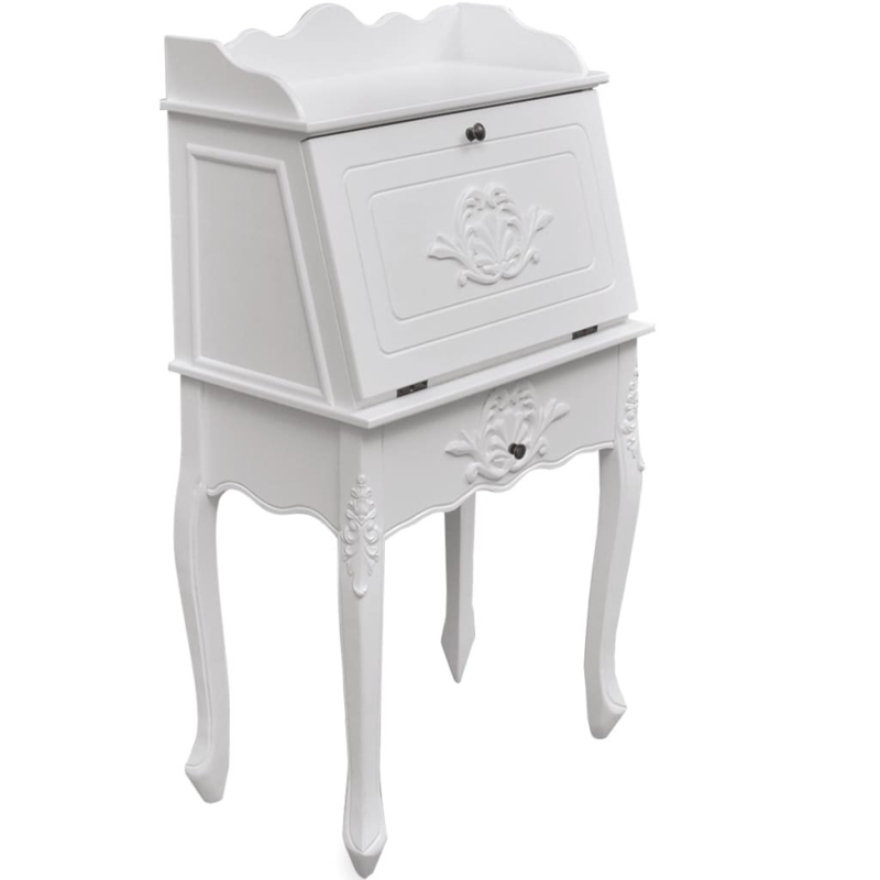Indi Solid Wood Top Secretary Desk