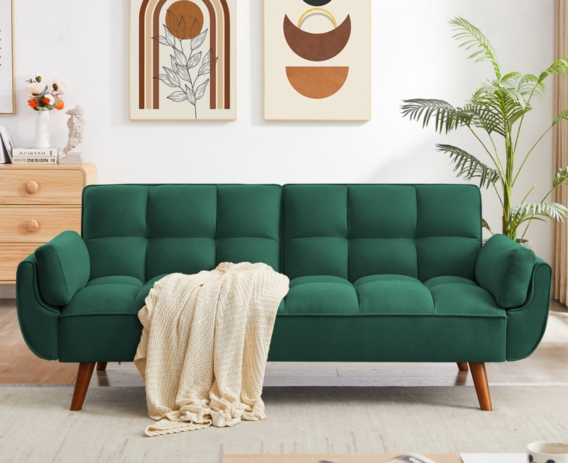 Jalena 75" Flared Arm Convertible Sleeper Sofa