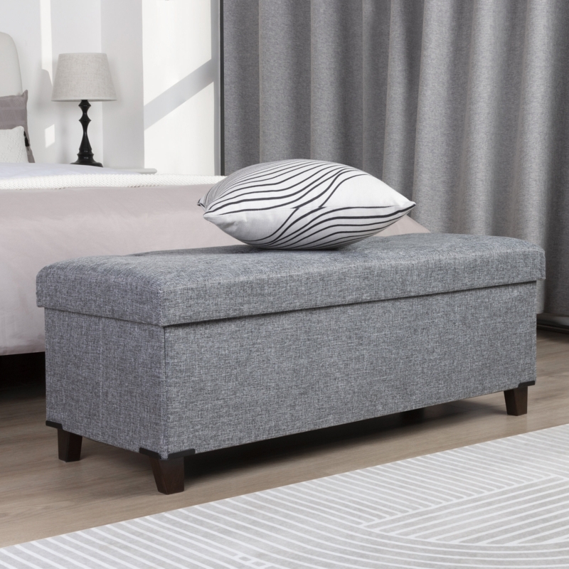 Jenaya Upholstered Storage Bench with Solid Wood Legs