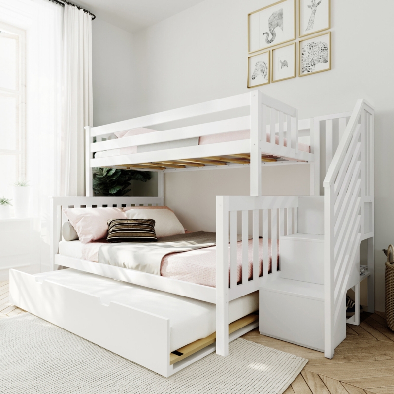 Juliann Kids Twin Over Full Bunk Bed with Trundle