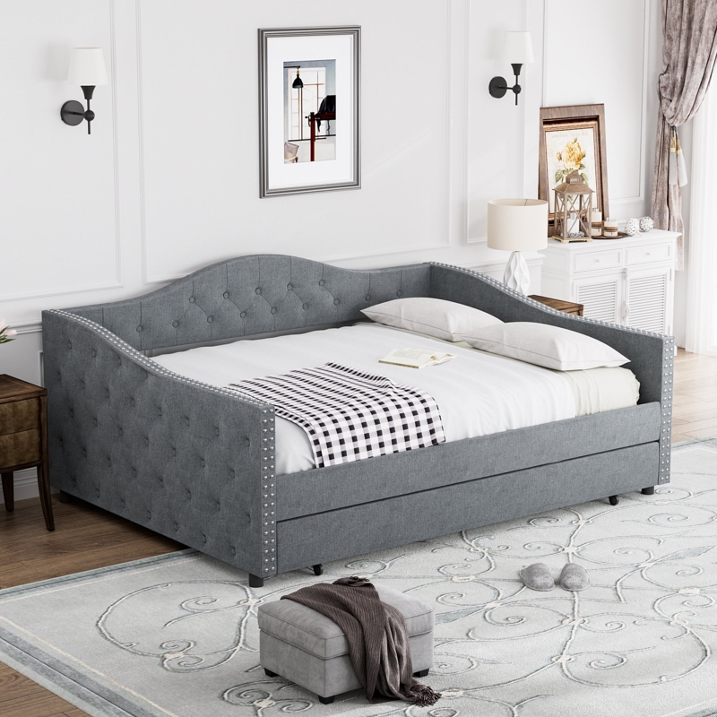 Kaevion Upholstered Daybed with Trundle