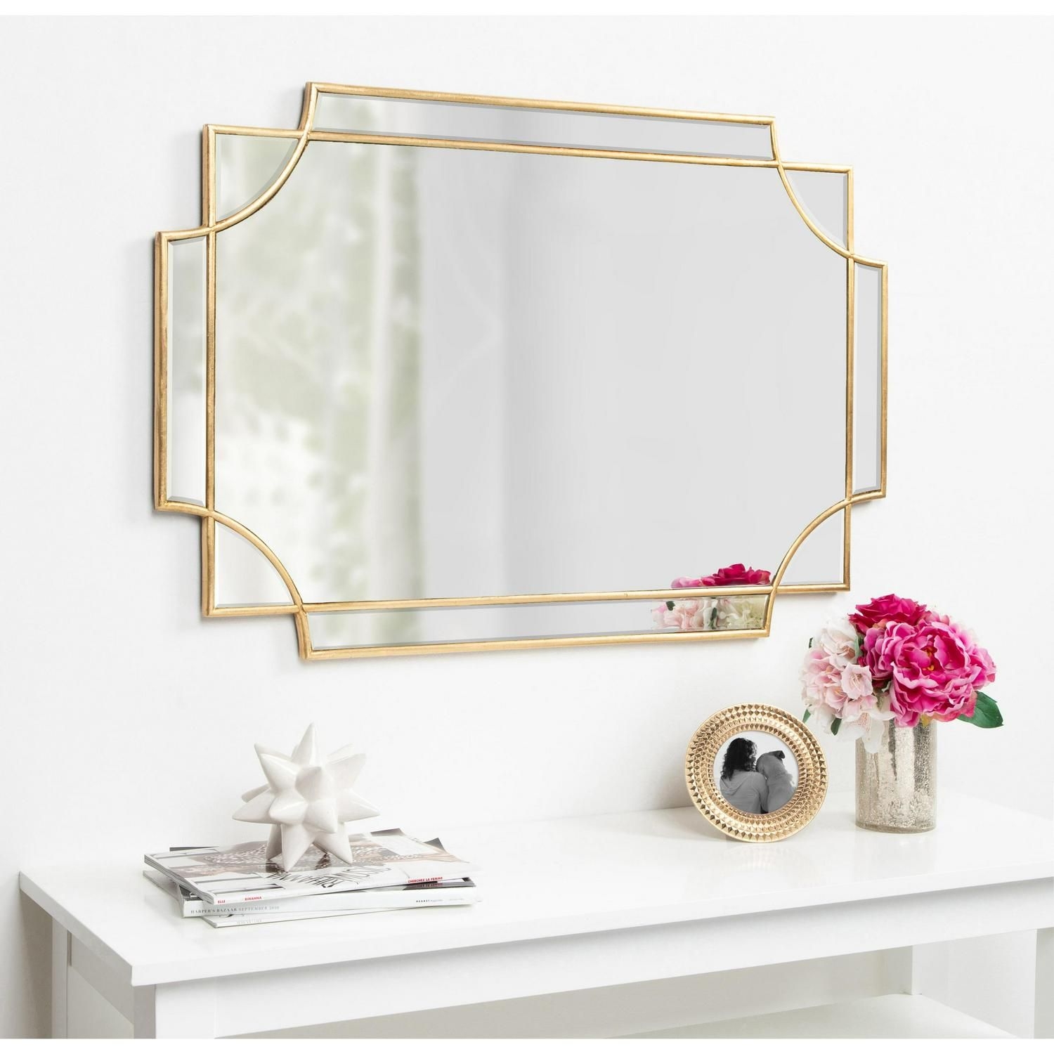 Kate and Laurel Minuette Traditional Decorative Framed Wall Mirror