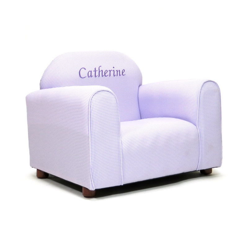 Keet Personalized Kids Club Chair, Gingham