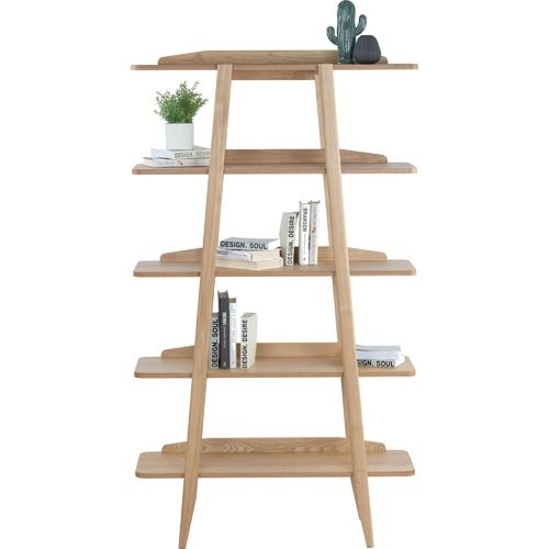 Kelly American Oak Shelving Unit  - Temple & Webster
