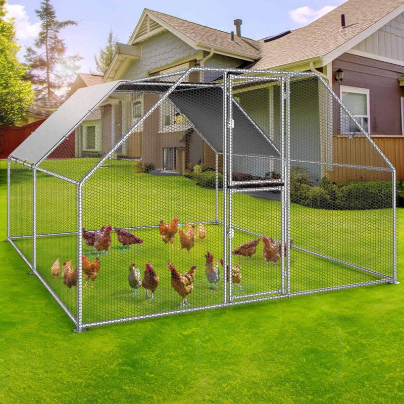 Keltner Metal Chicken Run Coop Walk-in Poultry Cage