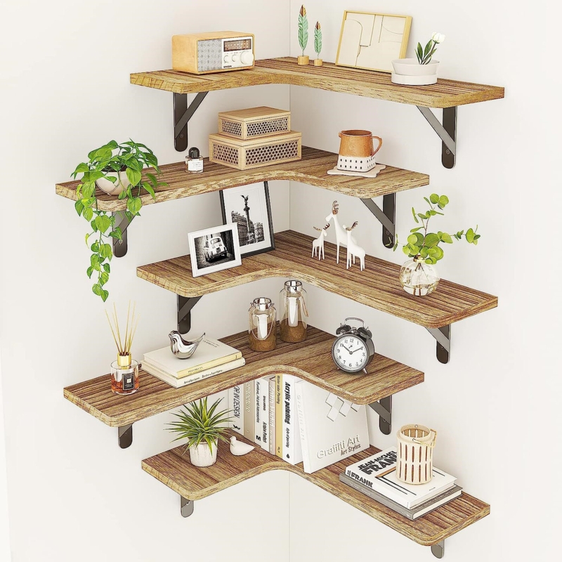Komeno 5 Piece Paulownia Corner Shelf