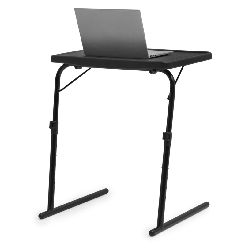 Krystell 22" Sled Base Tilting TV Tray Table, Flip Top Indoor Outdoor Dining Desk for Picnic Garden