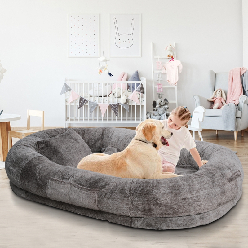 Large Human Dog Bed With Anti-Slip Base