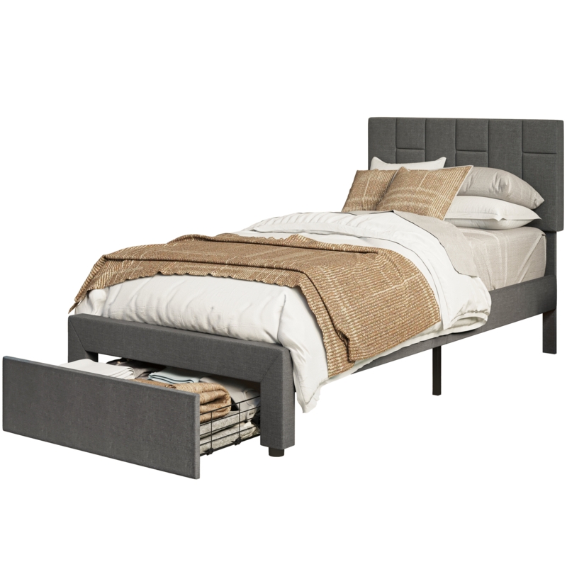 Lashawnda Upholstered Metal Platform Storage Bed