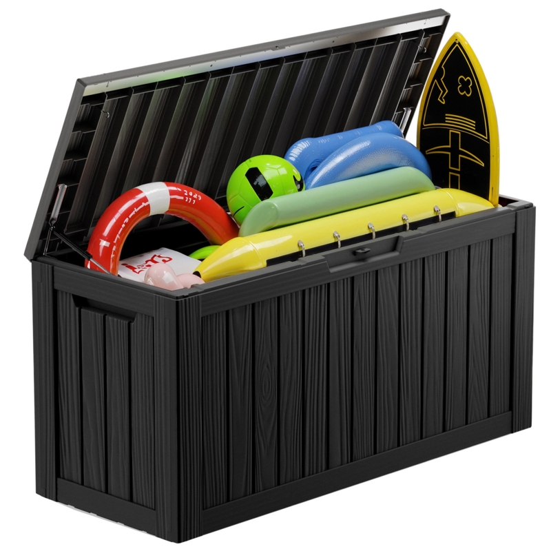 LeHom 80 Gallons Water Resistant Resin Lockable Deck Box