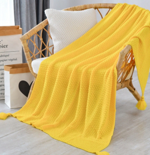 Living Room Sofa Blanket - Coffee / 130X170cm