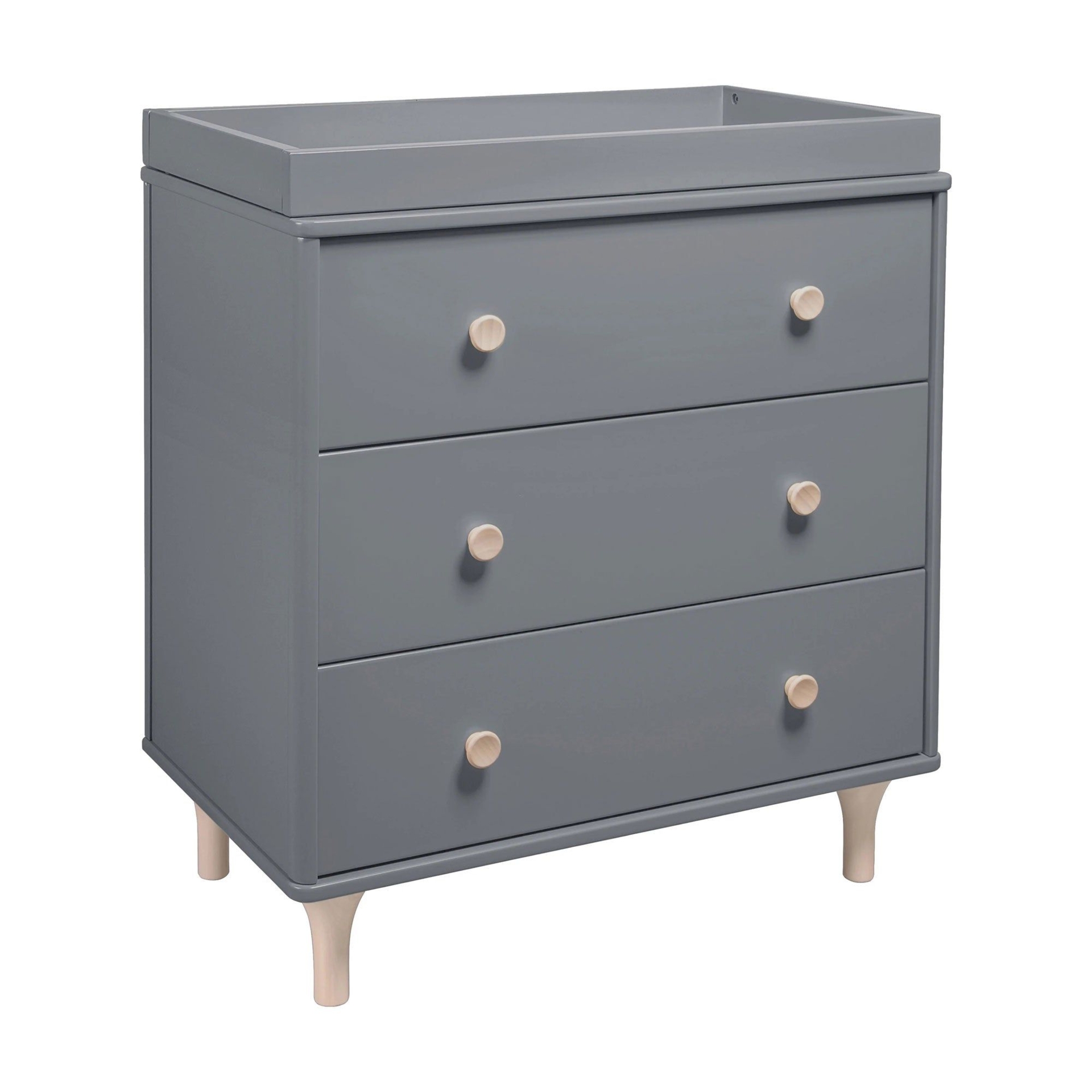 Lolly 3-Drawer Changer Dresser with Removable Changing Tray - BLET - Navy / Washed Natural