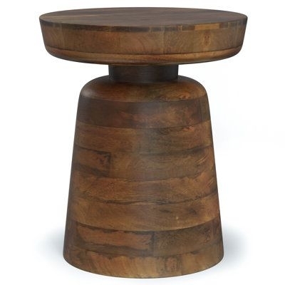 Loon Peak Robbie Accent Table Wood in Brown | 17.7 H x 15.75 W x 15.75 D in | Wayfair