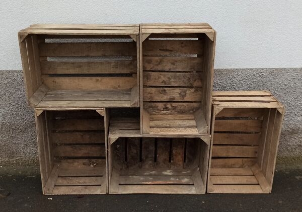 Lot de 5 caisses anciennes
