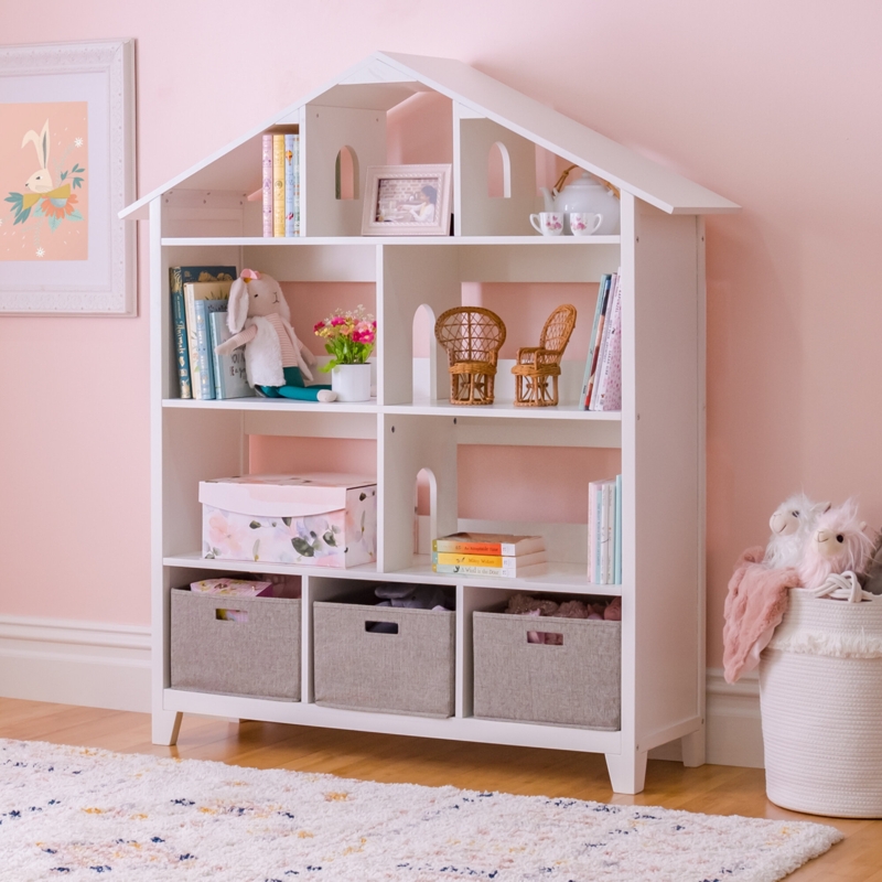 Martha Stewart Living u0026 Learning Kids Dollhouse Bookcase 57.8" H X 51.7'' W