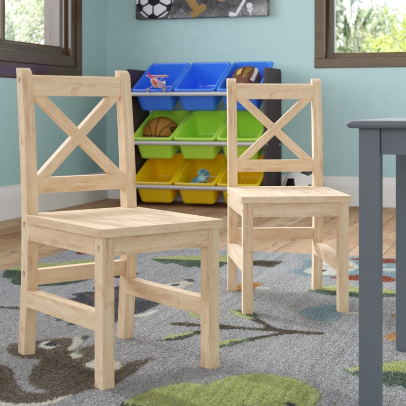Merrill Kids 11.25'' Wood Desk Or Activity Chair Chair and Ottoman