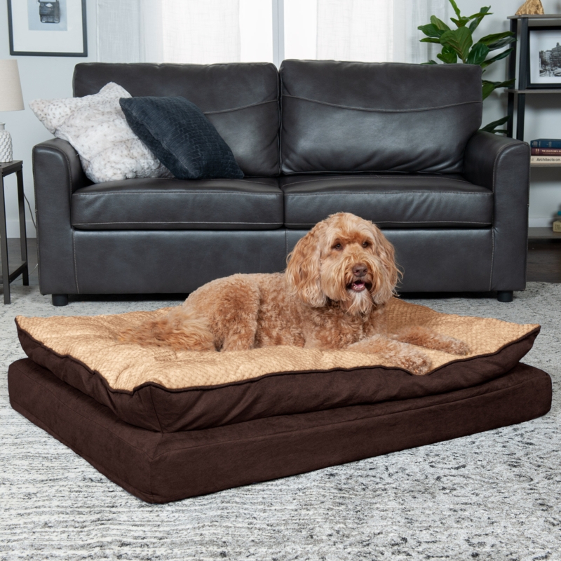 Mink Faux Fur & Suede Pillow-Top Orthopedic Dog Bed Pillow