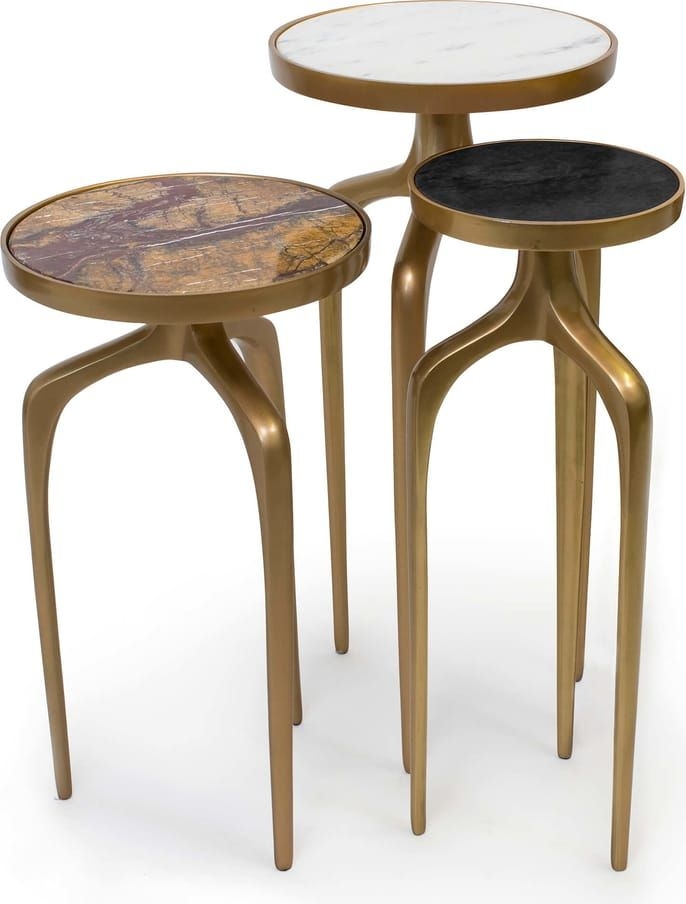 Mixer Tables Set - Natural Brass