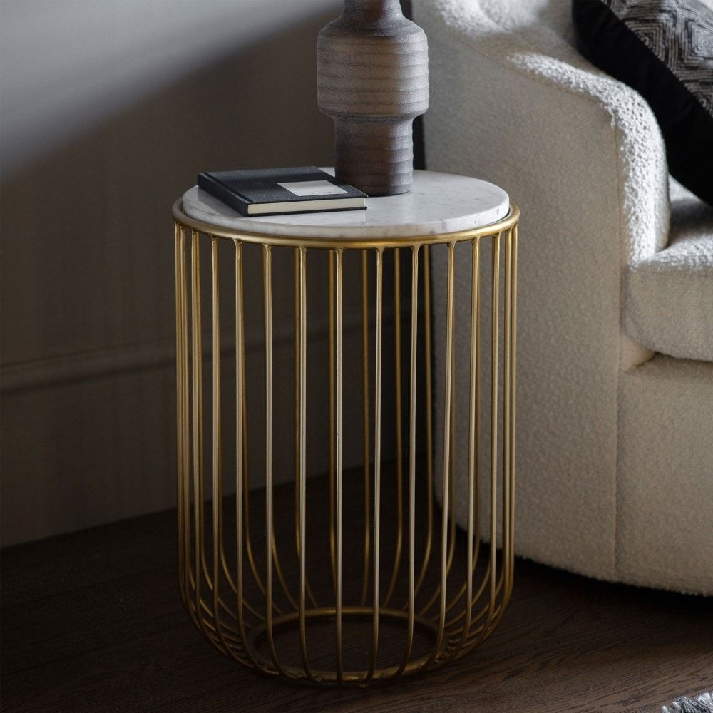 Olivie Gold Metal Side Table