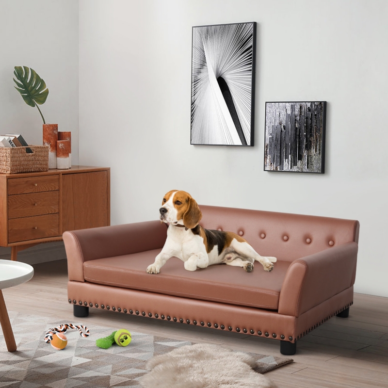 Orthopedic Leather Pet Bed