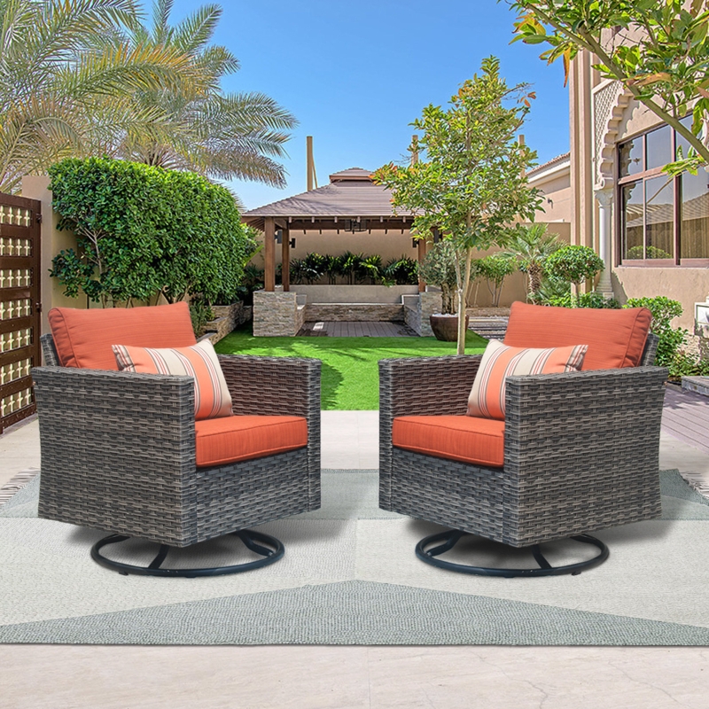 Osorio Swivel Wicker Outdoor Lounge Chair