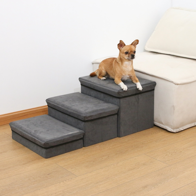 Pet Stairs Step Ramp Folding Storage Stepper Pet Ladder For Dogs And Cats