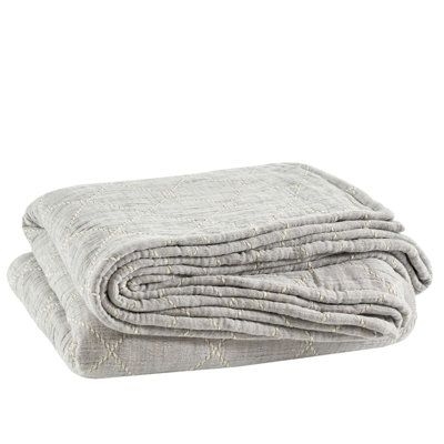 Pine Cone Hill Tilden Standard Cotton Reversible Coverlet / Bedspread Cotton in Gray | Twin Coverlet Bedspread | Wayfair | Home Decor