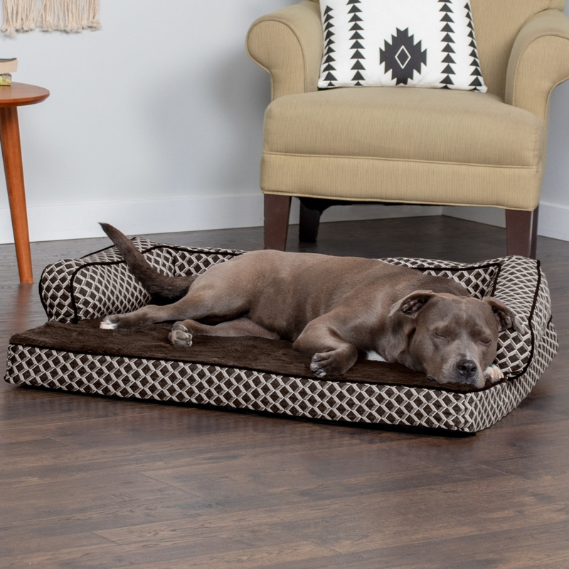 Plush & Diamond Dcor Comfy Couch Pet Bed