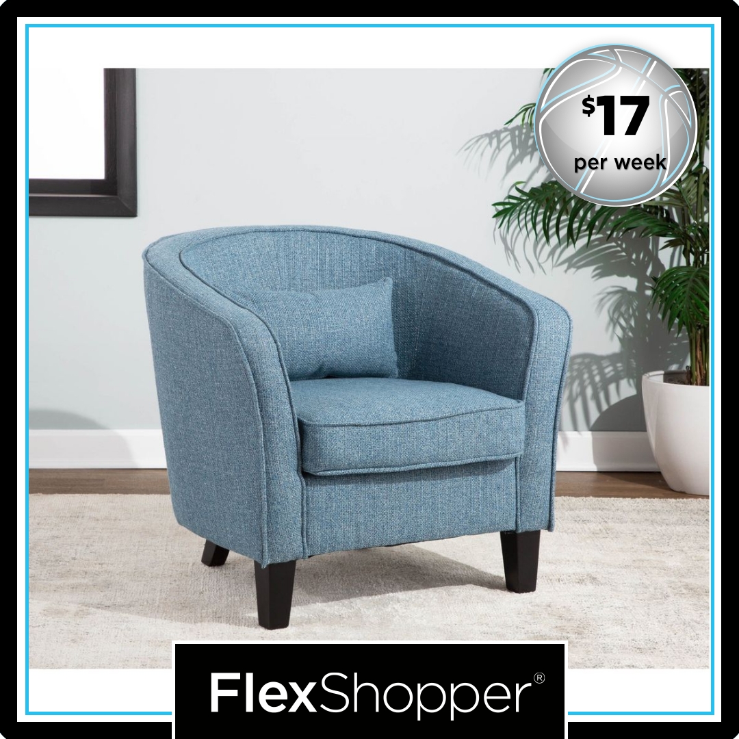 Porch & Den Lily Accent Chair - Blue Noise