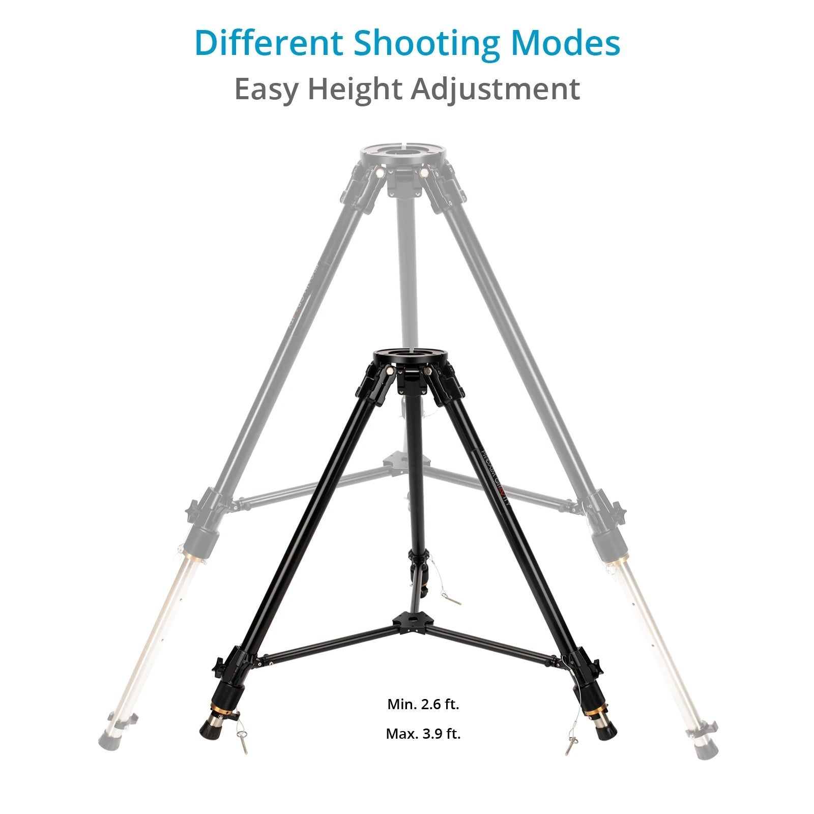 Proaim Gravity Heavy-duty Camera Tripod Stand - Mitchell. Flat | Payload - 300kg / 661lb - Mitchell (TP-GVTY-02)