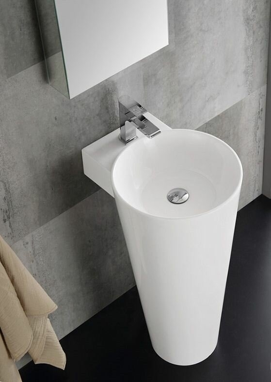 Purtell Messina Oval Pedestal Bathroom Sink (Faucet Not Included)