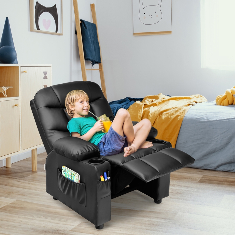 Quercia Kids 16'' Wood Recliner Chair and Ottoman