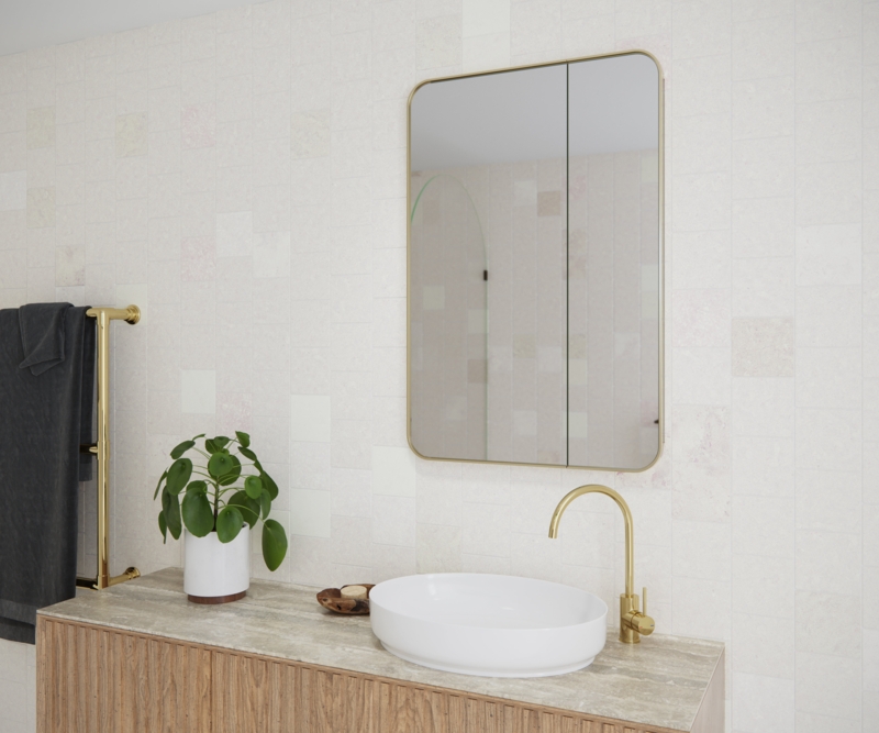 Recessed Frameless Dual Door Medicine Cabinet with Adjustable Shelves
