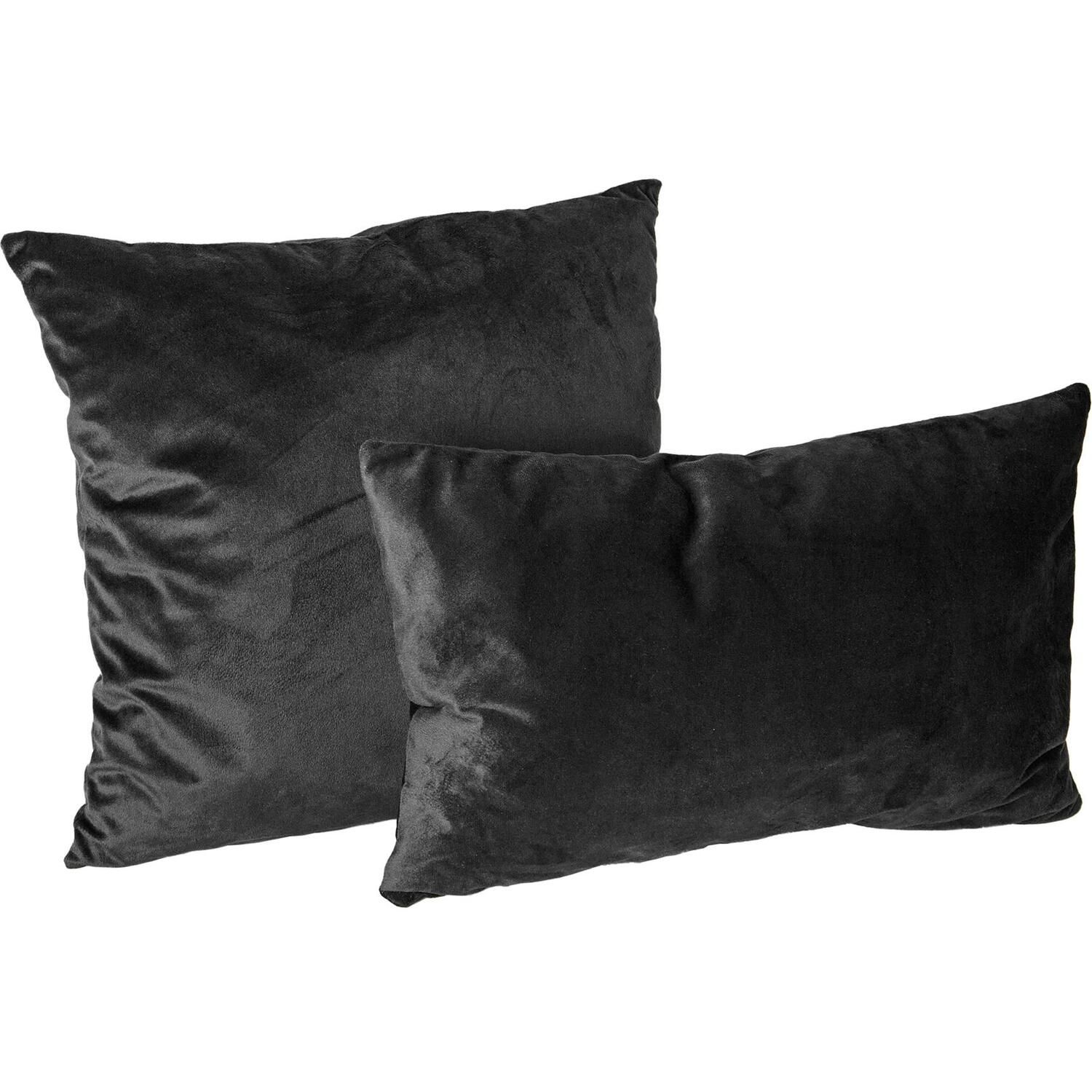 Rectangle Velvet Cushions - 60cm x 40cm - Pack of 6 - Black