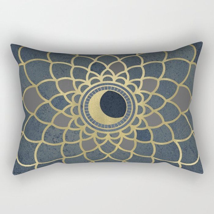 Rectangular Pillow | Mystical Moon Mandala by Cafelab - Small (17" x 12") - Society6
