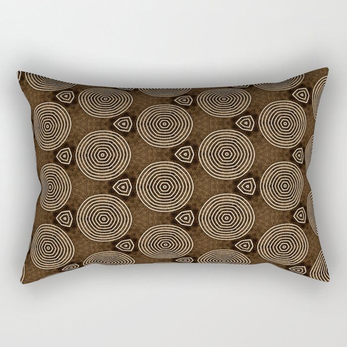 Rectangular Pillow | Rich Brown Geo Pattern by Sheila Wenzel Ganny - Small (17" x 12") - Society6