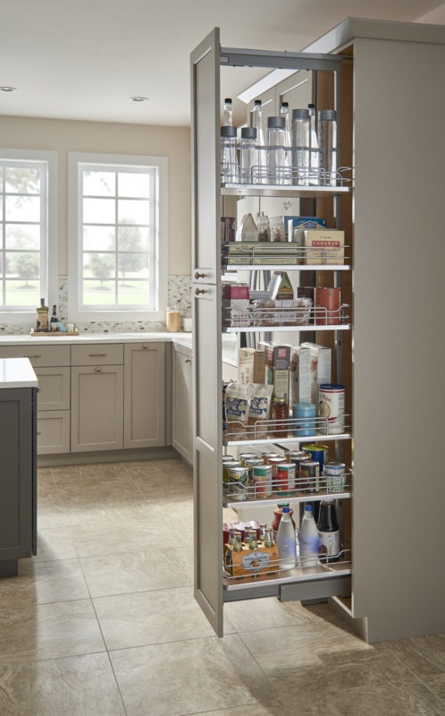 Rev-A-Shelf Adjustable Solid Surface Pantry System for Tall Pantry Cabinets