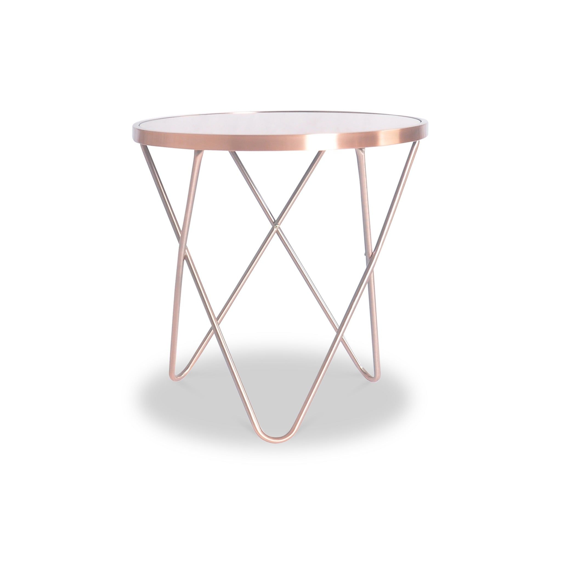 Rhodes Round Lamp Table - Chrome