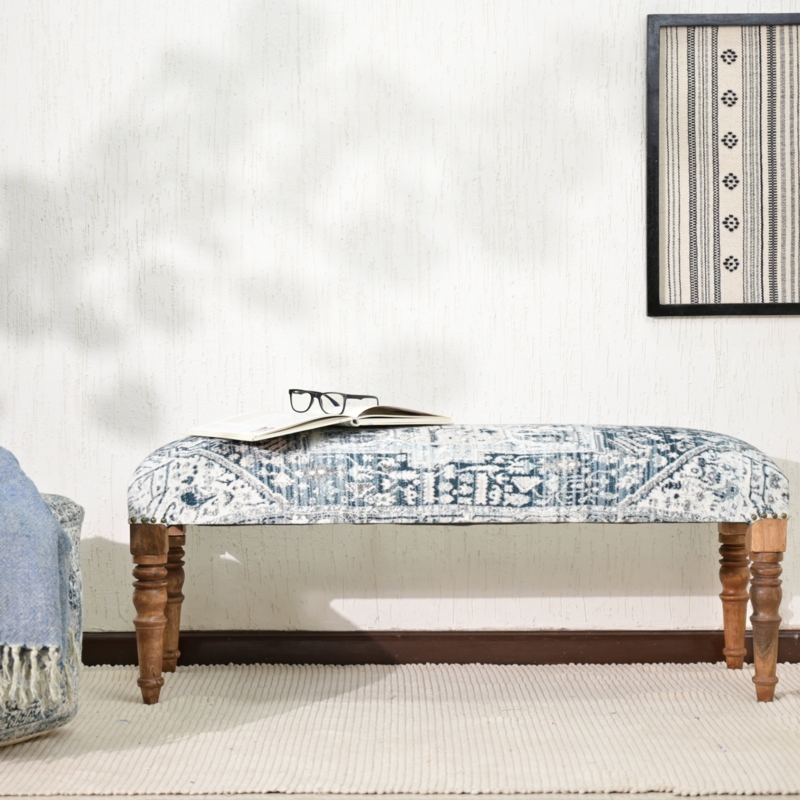 Rhonwen Cotton Upholstered Bench