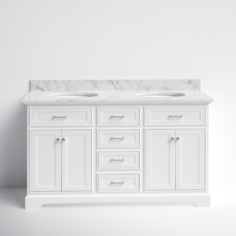 Ronnie 60'' Double Bathroom Vanity with Top