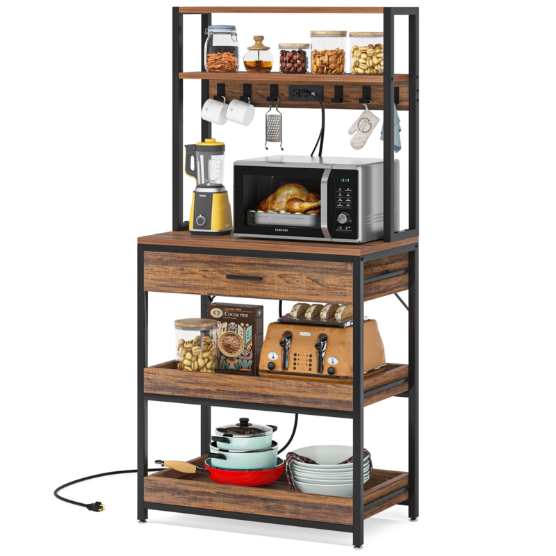 Rozel 31.4961'' Standard Baker's Rack with Microwave Compatibility